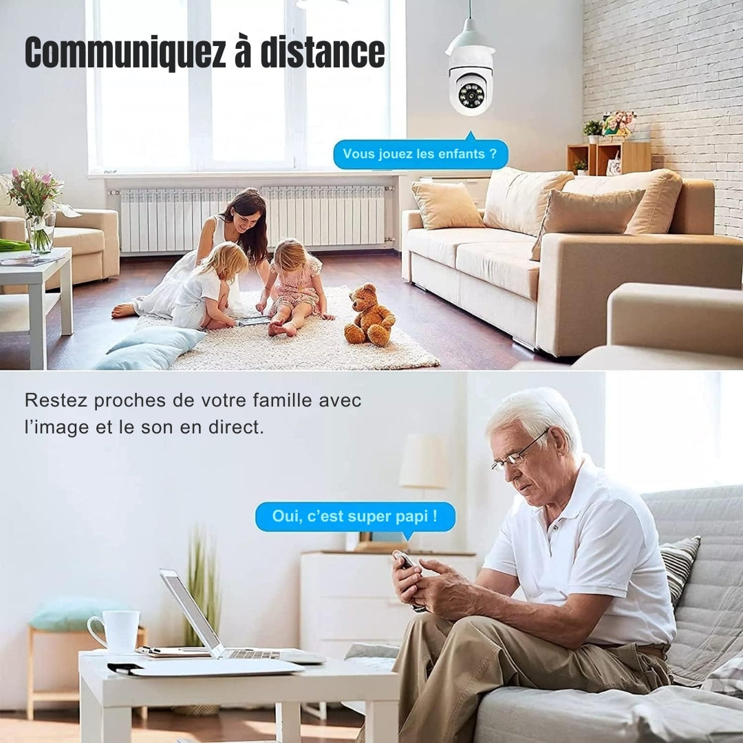 InoCam Lamp™ Caméra Ampoule Sans-Fil 1080P