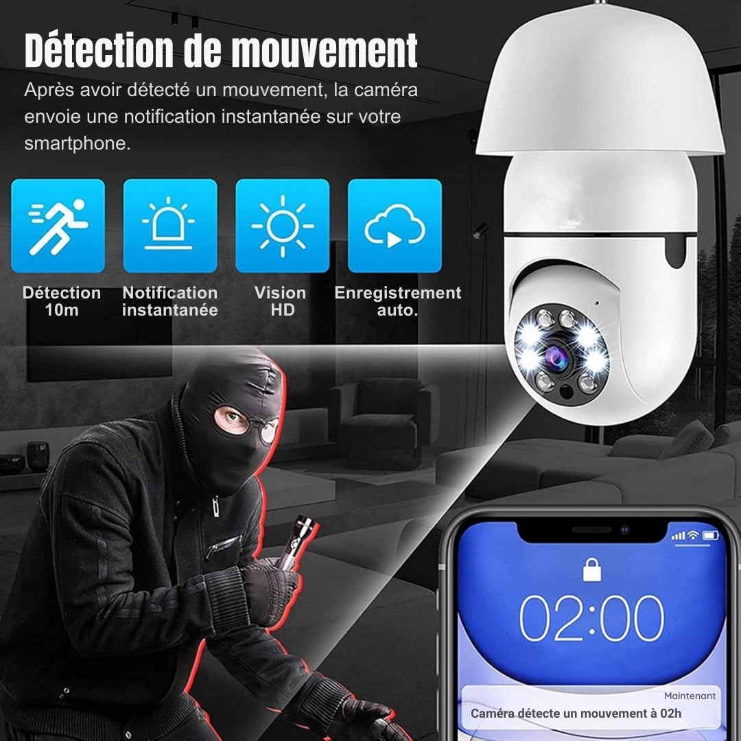 InoCam Lamp™ Caméra Ampoule Sans-Fil 1080P