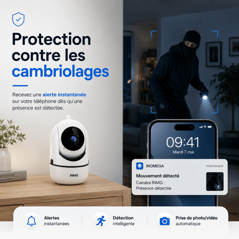InoCam Mini™ Caméra Intérieure Rotative