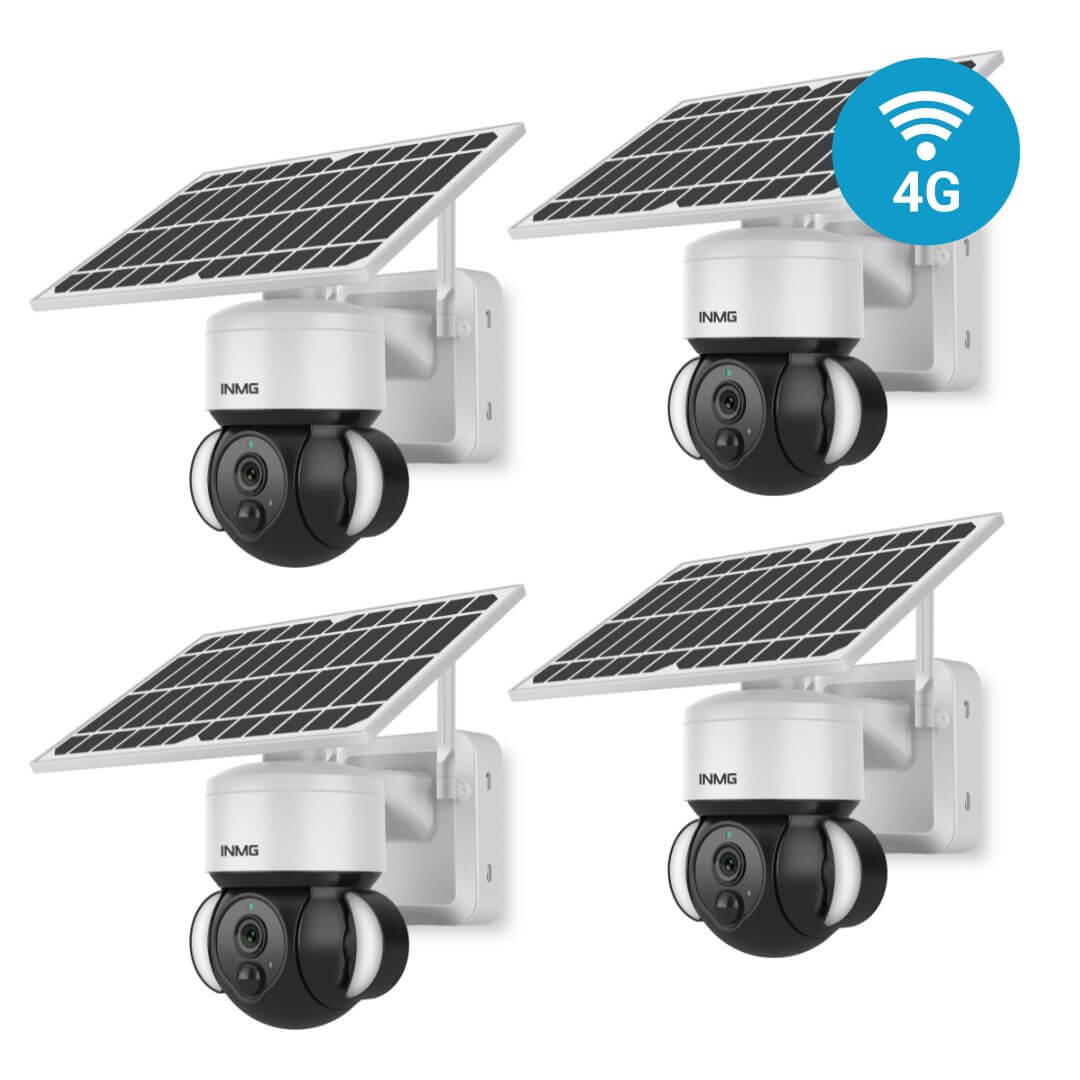 InoCam Solar Dome 4G™ Caméra Rotative Sans-Fil Autonome