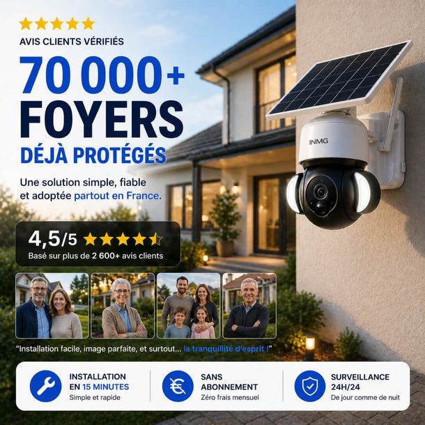 InoCam Solar Dome™ Caméra Solaire 360° WiFi