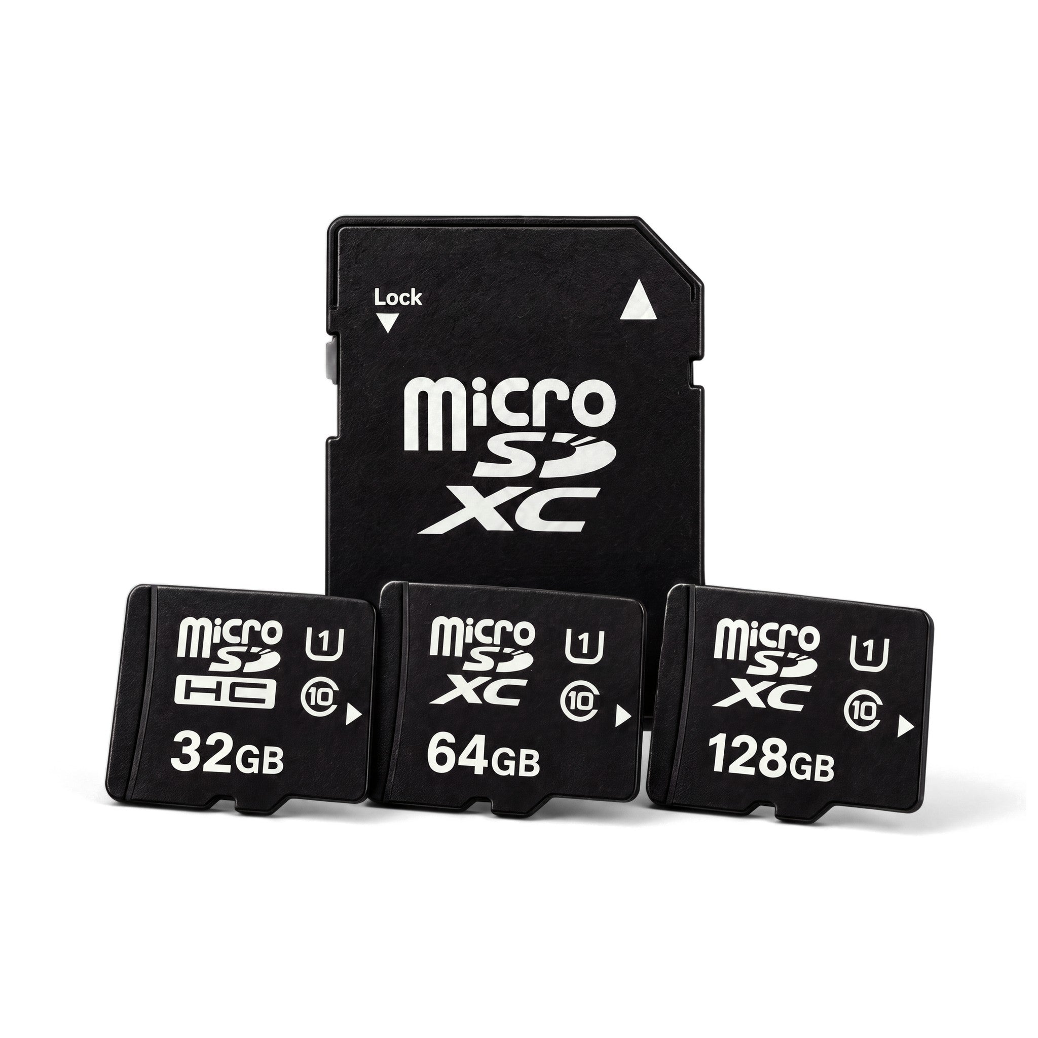 Cartes micro SD INOMEGA 32, 64 et 128 Go avec adaptateur SD