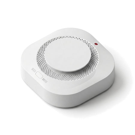 Détecteur de fumée connecté pour alarme InoProtect, fond blanc