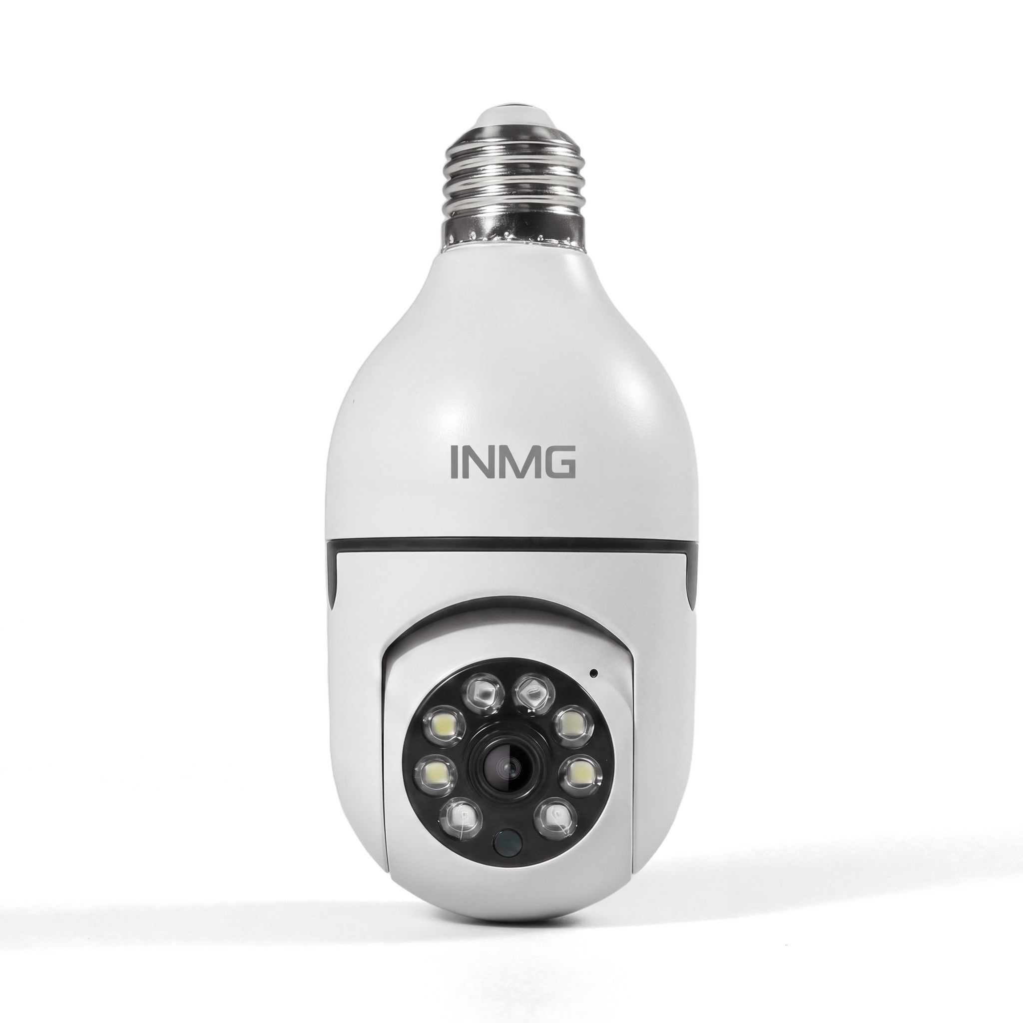 InoCam Lamp caméra ampoule sans fil 1080P vue de face, fond blanc