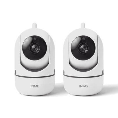 Pack de 2 caméras InoCam Mini blanches, fond blanc