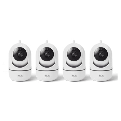 Pack de 4 caméras InoCam Mini blanches, fond blanc