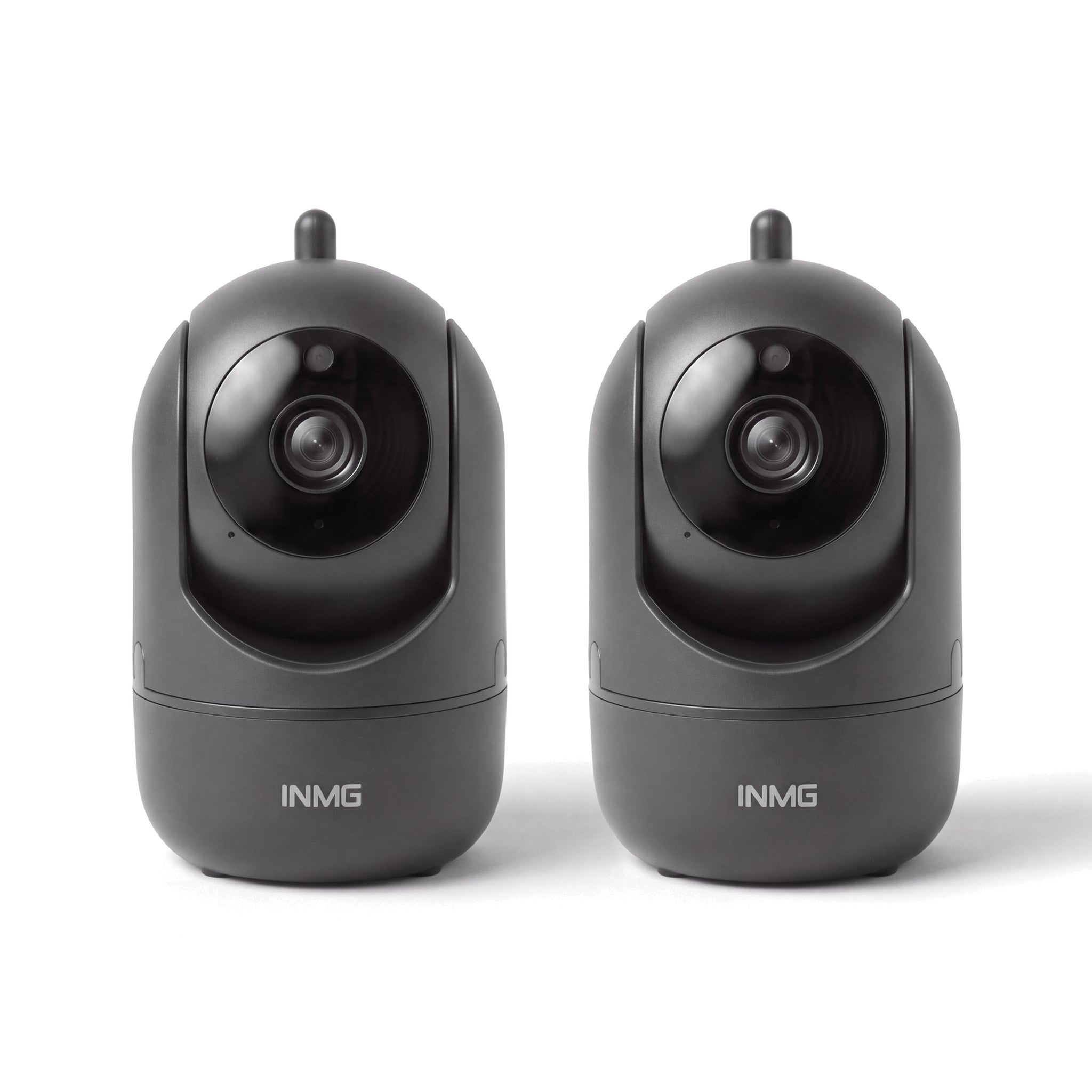 Pack de 2 caméras InoCam Mini noires, fond blanc