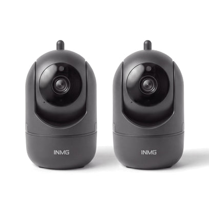 Pack de 2 caméras InoCam Mini noires, fond blanc
