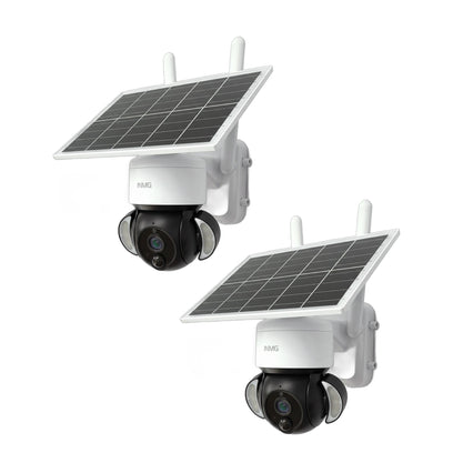 Pack de 2 caméras InoCam Solar Dome sur fond blanc